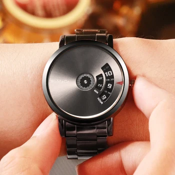WoMaGe Black Vyrų Laikrodžiai Mados Kūrybos Laikrodžiai Vyrams iš Nerūdijančio Plieno Quatrz Laikrodis Prabanga Vyrai Laikrodžiai horloge vyras