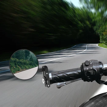 X Autohaux Pora Motociklo galinio vaizdo Veidrodis Universalus 7/8 Colio išilginis Pabaigos Veidrodėliai 22mm Aliuminio Juoda valdomi išoriniai Veidrodėliai Variklis