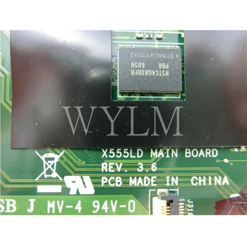 X555LJ/X555LD EDP plokštė GT920M/2G REV3.6 I5-5200CPU 4G RAM ASUS W519L X555L X555LD X555LJ X555LB nešiojamas mainboard Bandymas