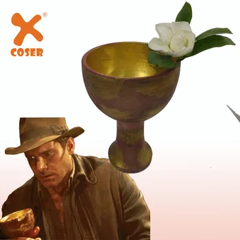 XCOSER Raiders of the Lost Ark Indiana Jones Gralis Cosplay Priedai Aukso ir Raudonos Derva Medžiaga Helovinas Dovanos Gerbėjai