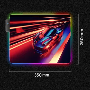 XGZ Kietas 2077 Automobilių Sporto RGB Šviesos LED Mouse Pad Lock Krašto Žaidėjus Žaidimų Stumdomas Kilimėlis XXL Kompiuterinių Žaidimų Kilimėlis, Priedai