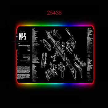 XGZ Pistoletas Dalis Žaidimų Pelės Mygtukai RGB Didelis Gamer Didelis Kilimėlis Kompiuterio mygtukai Led Apšvietimas 7 Spalva Klaviatūros Stalas