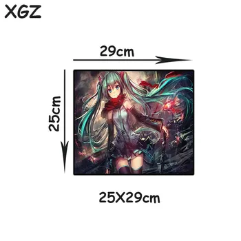 XGZ Populiarus Anime Didelio Dydžio Pelės Mygtukai Juoda Užraktas Krašto Miku Kompiuterio Stalas Motina Mergaitę 900x400mm gumine Medžiaga, neslidžia