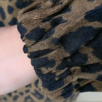 XITAO Leopard Print Modelis Kišenės Marškinėliai Moterims 2020 M. Rudens Žiemos Atsitiktinis Mados Naujo Stiliaus Temperamentas Moterų Drabužiai ZY1644