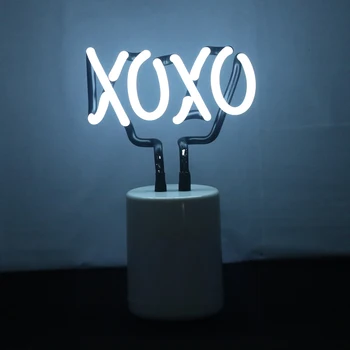 XOXO Neoninės Šviesos Ženklas Skulptūra Stiklinis vamzdelis Neon Darbalaukio Vestuvių poilsio Namų Apdaila žibinto Stiklas Neoninės Šviesos, NEONINĖS Šviesos
