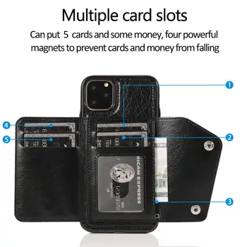 XXx Stilingas multi-card poziciją iPhone12 Mini 11Pro max 7 8 plus X XR XS max mobili piniginės 360 Laipsnių apsaugos dizainas