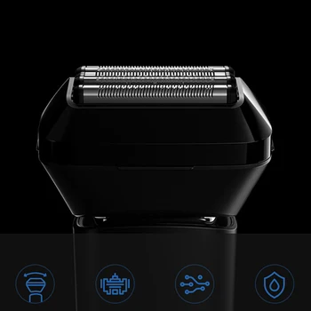 Xiaomi Mijia Elektrinį skustuvą, Stūmokliniai 5 Pjovimo Galvutės Skustuvas Klasė IPX7 atsparus Vandeniui Įkrovimo Automatinė Skustuvas Vyrams