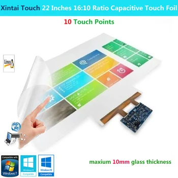 Xintai Touch 22 Colių 16:10 Santykiu 10 Lietimo Taškų Interaktyvus Capacitive Multi Touch Folijos Plėvele, Plug & Play