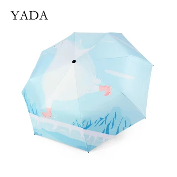 YADA INS Mados Ice Bear Modelis 3-Sulankstomas Skėtis Moterų UV Rainproof Karikatūros Skėtis Skėtis nuo Lietaus, Saulės Skėčiai YD200207