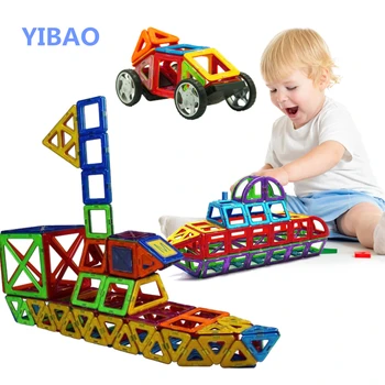 YIBAO Standartinio Dydžio Dizaineris Statybos Nustatyti Modelis ir odinas ABS Plastiko Magnetiniai Blokai Žaislai Vaikams