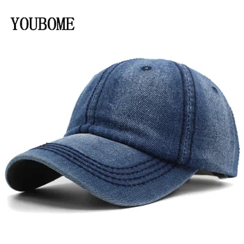YOUBOME Prekės Beisbolo kepuraitę Kepurės Vyrams Snapback Kepurės Atsitiktinis Moterų Derliaus Siuvinėjimo Casquette Kaulų Džinsinio Džinsus Tėtis Kepurės Kepurės