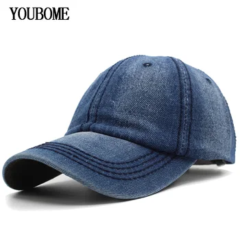 YOUBOME Prekės Beisbolo kepuraitę Kepurės Vyrams Snapback Kepurės Atsitiktinis Moterų Derliaus Siuvinėjimo Casquette Kaulų Džinsinio Džinsus Tėtis Kepurės Kepurės