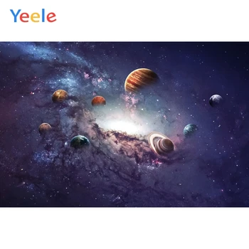 Yeele Erdvės, Saulės Sistema Visatos Planetos Vaikų Gimtadienio Nuotrauka Fone Berniukas, Photocall Fone Fotostudija