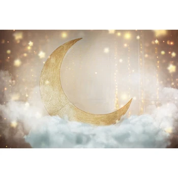 Yeele Sapnų Bokeh Šviesos Moon Star Debesis Gimtadienio Naujagimiui Fotografijos Fone Fotografijos Backdrops Fotostudija