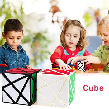YongJun YJ Ašis Magic Cube Pakeisti Netaisyklingai Jinggang Greitis Kubas Su Matinio stiklo Lipdukas YJ 3x3x3 Karšto Pardavimo