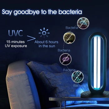 Youpin 38W Nuotolinio Valdymo Efektyvus UV Lempa Sterilizer Baktericidiniu Šviesos Sterilizacija Kvarco Vamzdelis Ozono Žudyti Dezinfekavimas