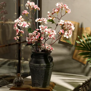 Yumai 95 cm Ilgio Apple Blossom Filialas, Dirbtinės Gėlės Žiemos Buveinės šalies Stalo Apdailos Šilko Suklastotas, Be Gėlių Vaza
