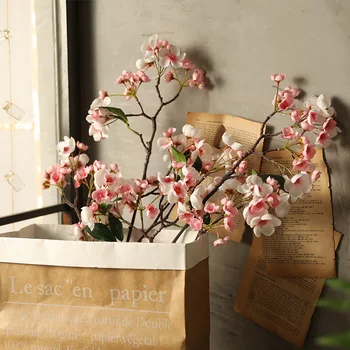 Yumai 95 cm Ilgio Apple Blossom Filialas, Dirbtinės Gėlės Žiemos Buveinės šalies Stalo Apdailos Šilko Suklastotas, Be Gėlių Vaza