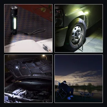 ZHIYU LED Žibintuvėlis Nešiojamų Šviesos 3 Apšvietimo Režimus Lanterna įmontuota Baterija su Uodega USB Įkrovimo Zoomable Vandeniui Žibintuvėlis