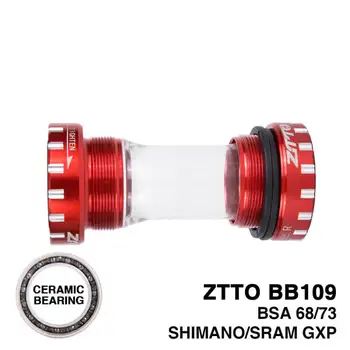 ZTTO BB109 BB68 BSA68 Dviračių Apačioje Laikiklis MTB Dviratį Keramikos Guolių Apačioje Skliausteliuose Shimano 24mm SRAM 22mm GXP Crankset