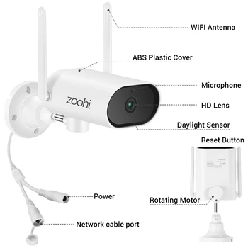 Zoohi 3MP HD Wifi Pan&tilt Fotoaparato 13 colių Belaidžio Stebėti, NVR, Vaizdo Stebėjimo Sistemos, Namų Lauko Apsaugos kamerų Sistema