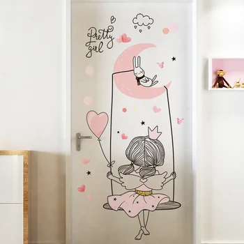 [shijuekongjian] Animacinių filmų Mergina Sienų Lipdukai 