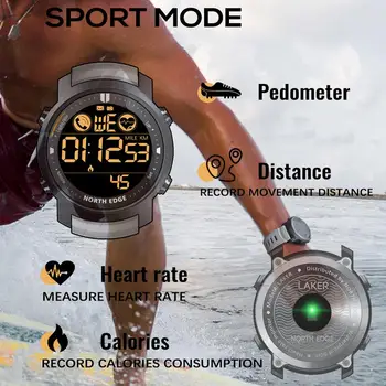 ŠIAURĖS KRAŠTO LAKER Sporto Smart Watch Vyrų, Moterų Širdies ritmo Miego Stebėjimo Fitness Tracker Vandeniui Smart Laikrodžiai Laikrodis