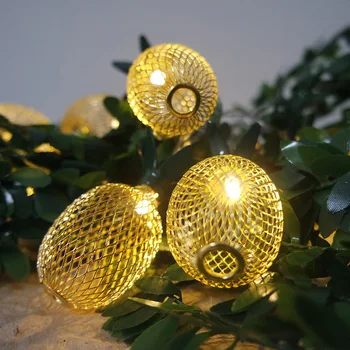 Šaliai Dekoro metalo aukso ananasų Baterija String Žibintai, Festivalis Apdaila Žibintai, namų kambario dekoro šviesos 10 led