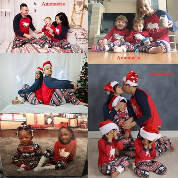 Šeimos Kalėdų Pižama Nustatyti Šiltas Suaugusiųjų Vaikų Mergaičių Berniukas, Mama Sleepwear Motina Dukra Drabužius Dropship Atitikimo Šeimos Komplektai