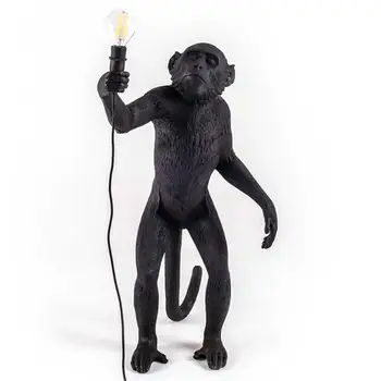 Šiaurės Dervos Beždžionė Lempa LED grindų lempos, E27 Kanapių Virvė Palėpės grindų Žiburiai Šiuolaikinės Stovi lempos patalpų apdailos Nuolatinis Apšvietimas
