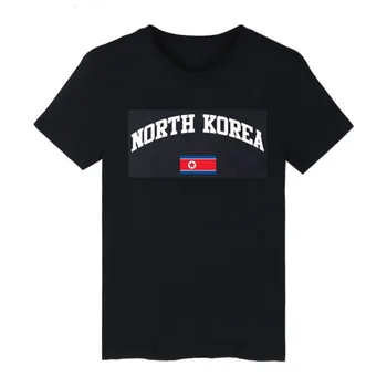 Šiaurės Korėjos Vėliava, Vyrų ir Moterų Unisex Marškinėliai Tees marškinėliai Atsitiktinis Tee Drabužiai Aukštos Kokybės Trumpas Rankovės
