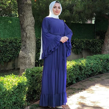 Šifono Vestidos Abaja Turkija Ilgą Musulmonų Suknelė Kaftan Pakistano Hijab Islamas Suknelės Tesettur Elbise Skraiste Musulmane Longue Caftan