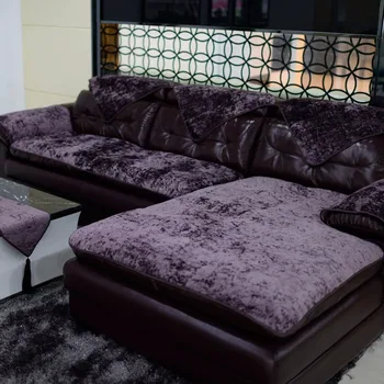 Šiuolaikinės Europos Odos sofos pagalvėlių keturis sezonus Rankšluostį apimti Visiškos aprėpties Universalus žiemos Pliušinis neslidus sofa dangtis