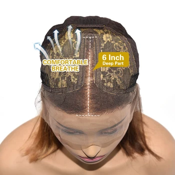 Šviesūs Bob Perukas Glueless Pabrėžti Perukas Žmogaus Plaukų Prieš Nupeštos Spalvos Žmogaus Plaukų Perukai Black Moterys T Dalis Hair130density Remy