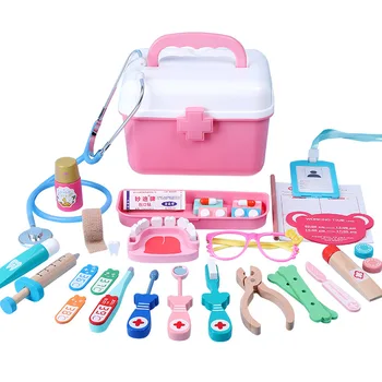 Žaislas Medicinos Rinkinys,Vaikams Apsimesti Žaisti su Elektroninių Stetoskopas Žaislų ir lagaminas, Vaidmuo Žaisti Švietimo Žaislas Gydytojas Playset