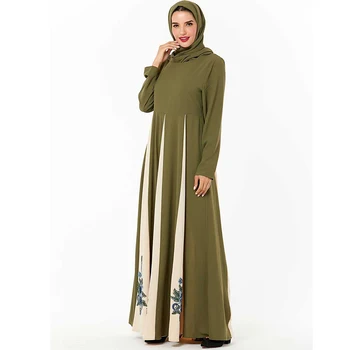 Žalia Kaftan Arabų Abaja Dubajus Turkijos Hijab Musulmonų Suknelė Islamo Drabužių Abayas Moterų Suknelės Caftan Baju Musulmonų Wanita